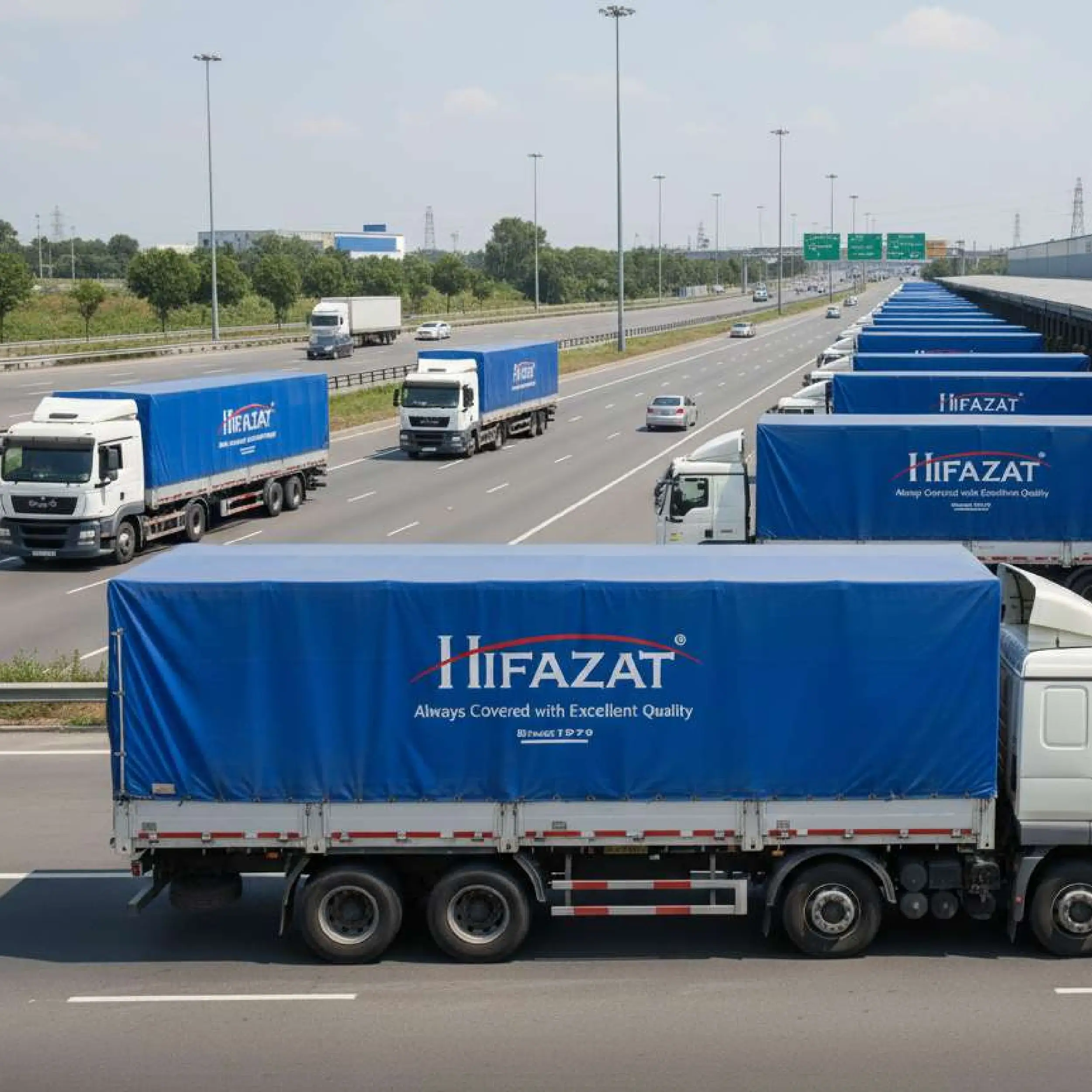 Using Tarpaulins for transportation, covering trucks with tarpaulins