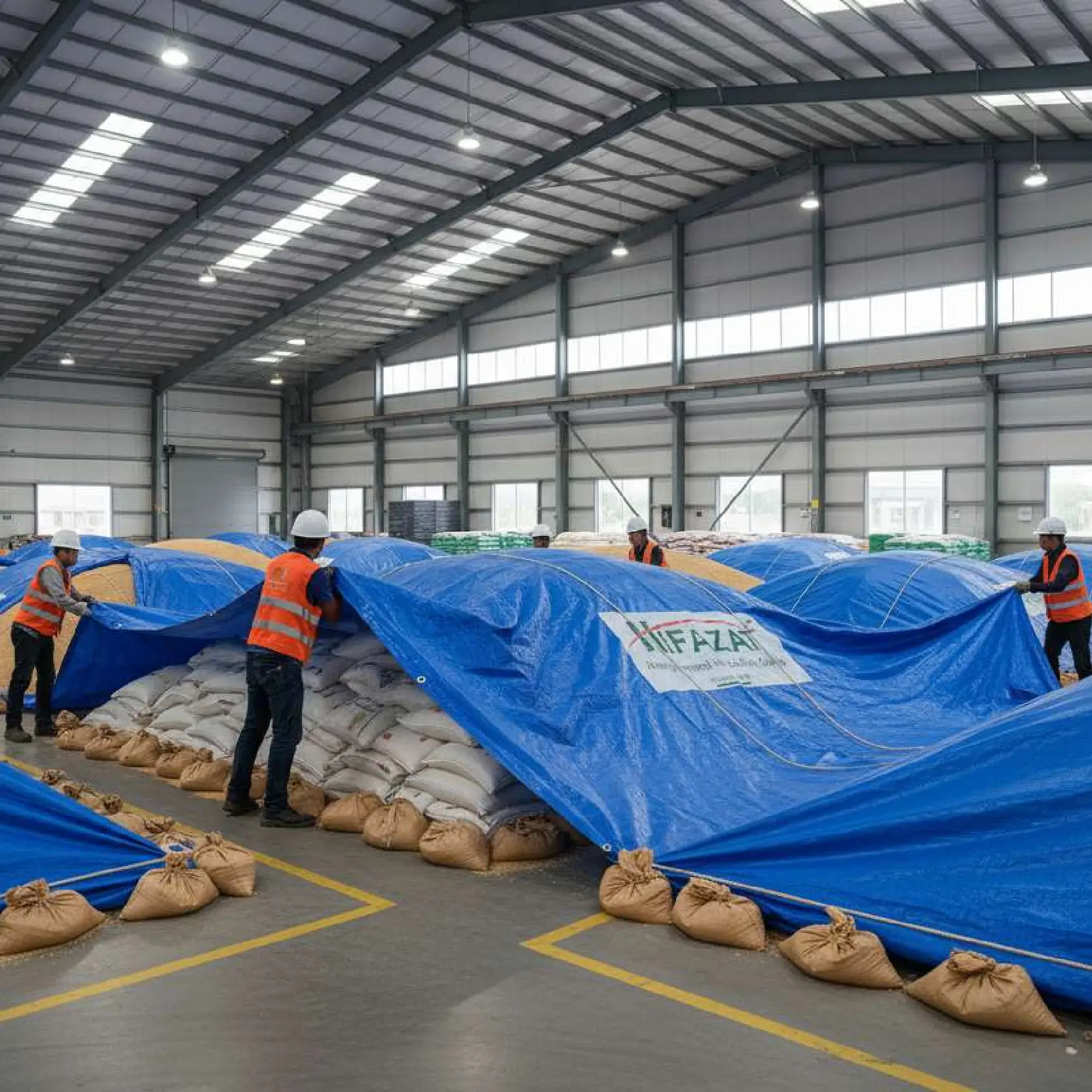 Tarpaulins to cover and store grains also known as fumigation covers